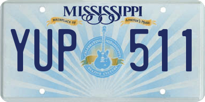 MS license plate YUP511