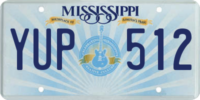 MS license plate YUP512