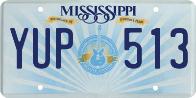 MS license plate YUP513