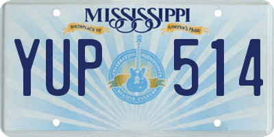 MS license plate YUP514