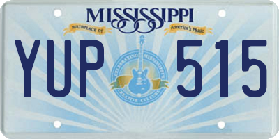 MS license plate YUP515