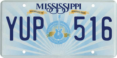 MS license plate YUP516