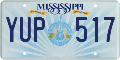 MS license plate YUP517