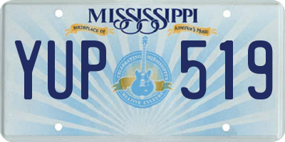 MS license plate YUP519