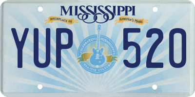 MS license plate YUP520