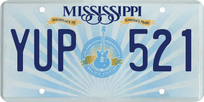 MS license plate YUP521