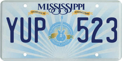 MS license plate YUP523