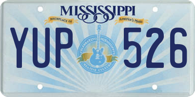 MS license plate YUP526