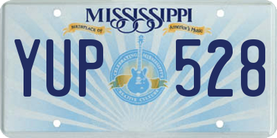 MS license plate YUP528