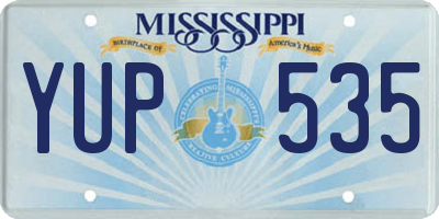 MS license plate YUP535