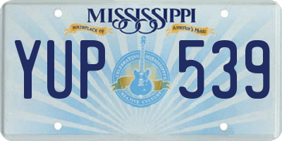 MS license plate YUP539