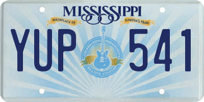 MS license plate YUP541