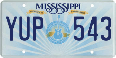 MS license plate YUP543
