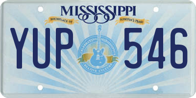 MS license plate YUP546
