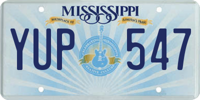 MS license plate YUP547
