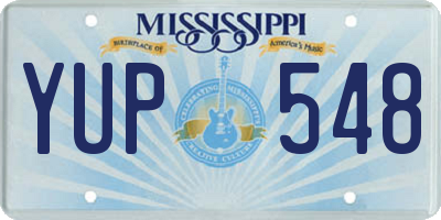 MS license plate YUP548