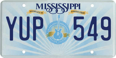 MS license plate YUP549