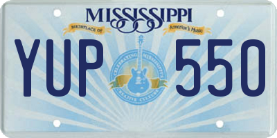 MS license plate YUP550