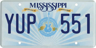 MS license plate YUP551