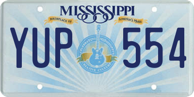 MS license plate YUP554