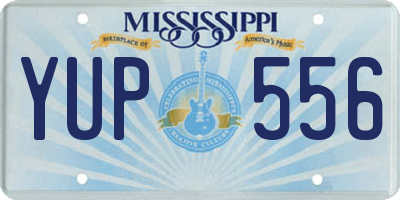 MS license plate YUP556