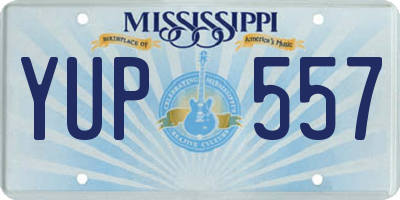 MS license plate YUP557