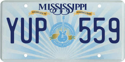 MS license plate YUP559
