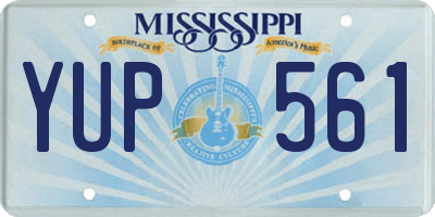 MS license plate YUP561
