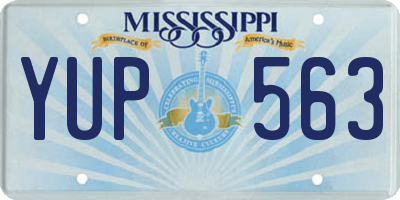 MS license plate YUP563