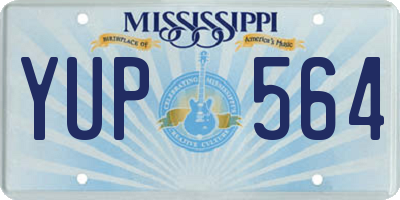 MS license plate YUP564
