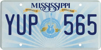 MS license plate YUP565