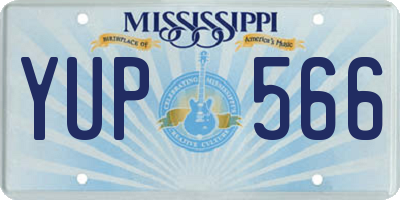 MS license plate YUP566
