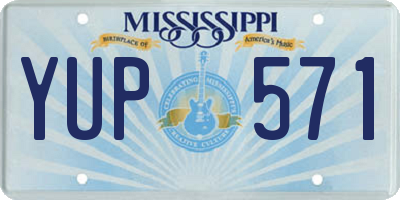 MS license plate YUP571