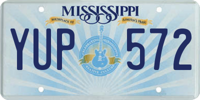 MS license plate YUP572