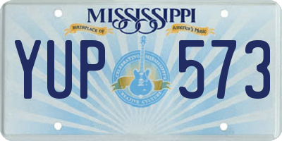 MS license plate YUP573