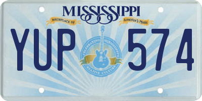MS license plate YUP574