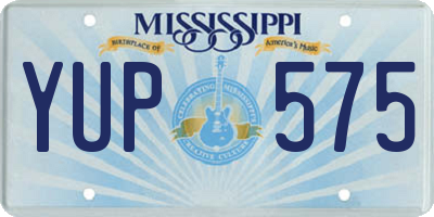 MS license plate YUP575