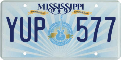 MS license plate YUP577