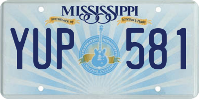 MS license plate YUP581
