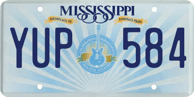 MS license plate YUP584