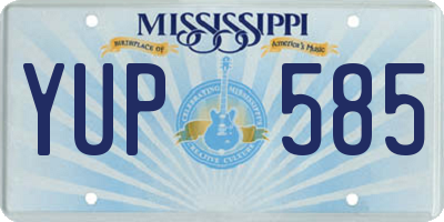 MS license plate YUP585