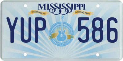 MS license plate YUP586