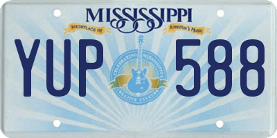 MS license plate YUP588