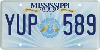 MS license plate YUP589