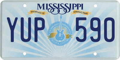 MS license plate YUP590