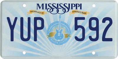 MS license plate YUP592