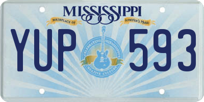 MS license plate YUP593