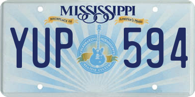 MS license plate YUP594