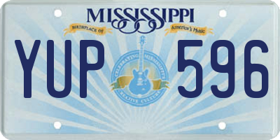 MS license plate YUP596