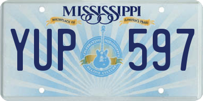 MS license plate YUP597